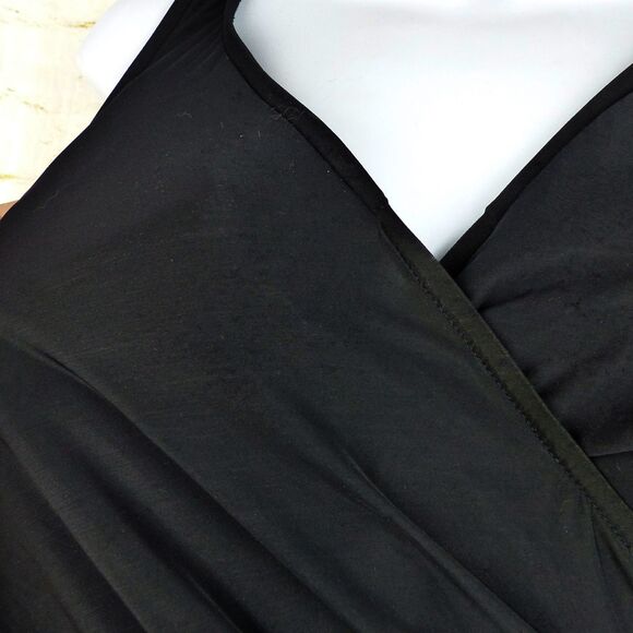 Miraclesuit Oceanus Swimsuit 18W Black One Piece Surplice Ruched 74488W $180 - Picture 7 of 15